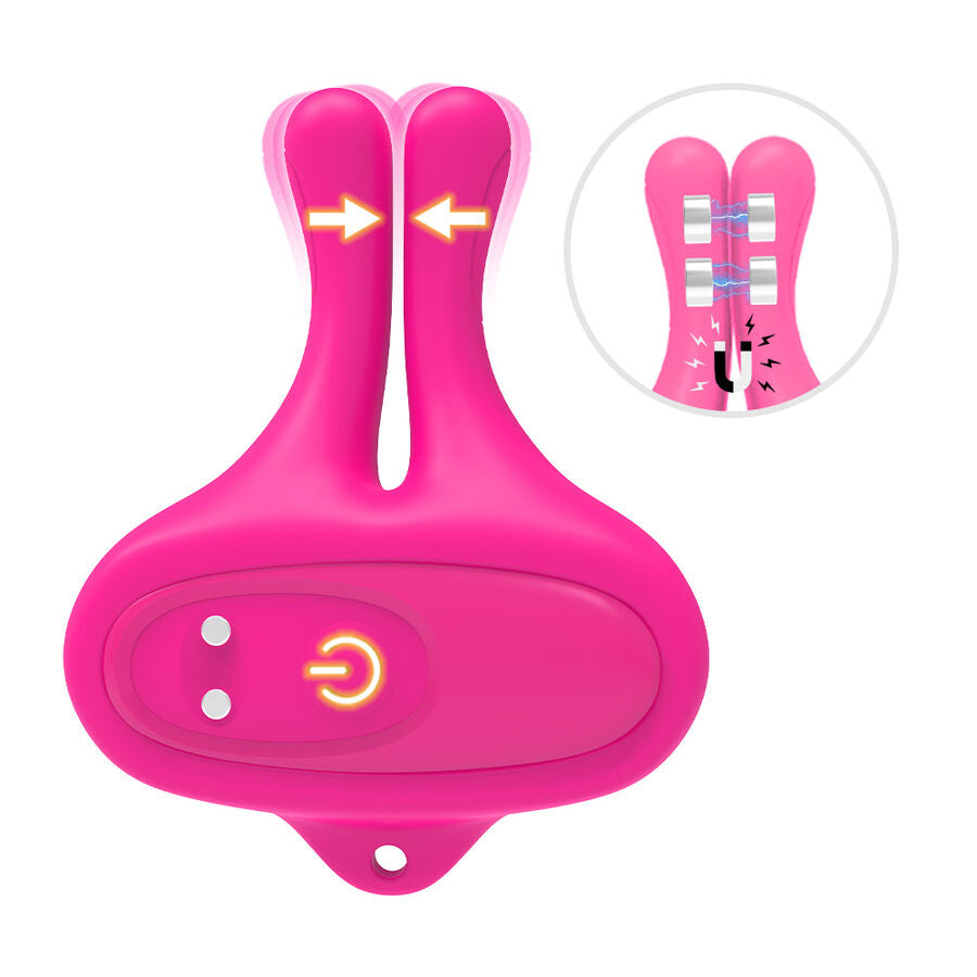Pinces à Tétons Magnétiques Vibrantes Forme Lapin 9 Modes Rechargeable - Armony