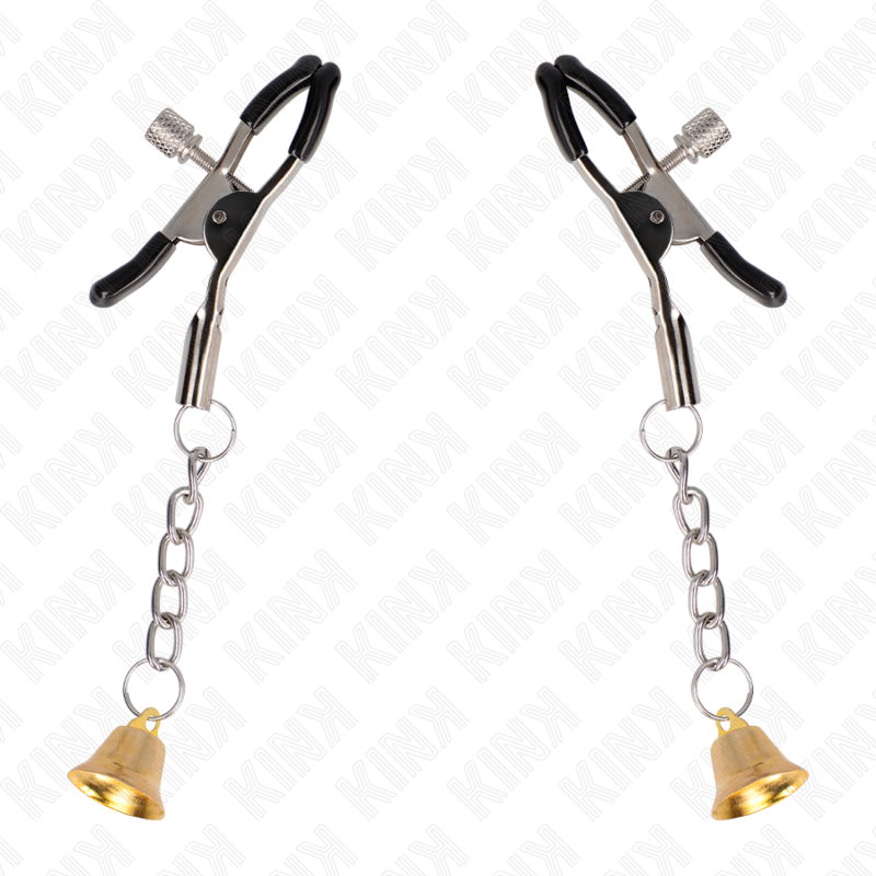 Pinces à Tétons Pendentif Cloche Réglables 6 cm - Kink Nipple Grip