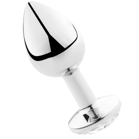 Plug Anal Bijou Aluminium Poli Pierre Décorative 3 Tailles - Secretplay