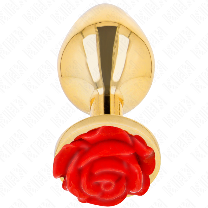 Plug Anal Bijou Rose Rouge Acier Inoxydable - Kink