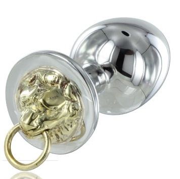 Plug Anal Bijou Tigre Acier Poli Submersible 4 cm - Metal Hard