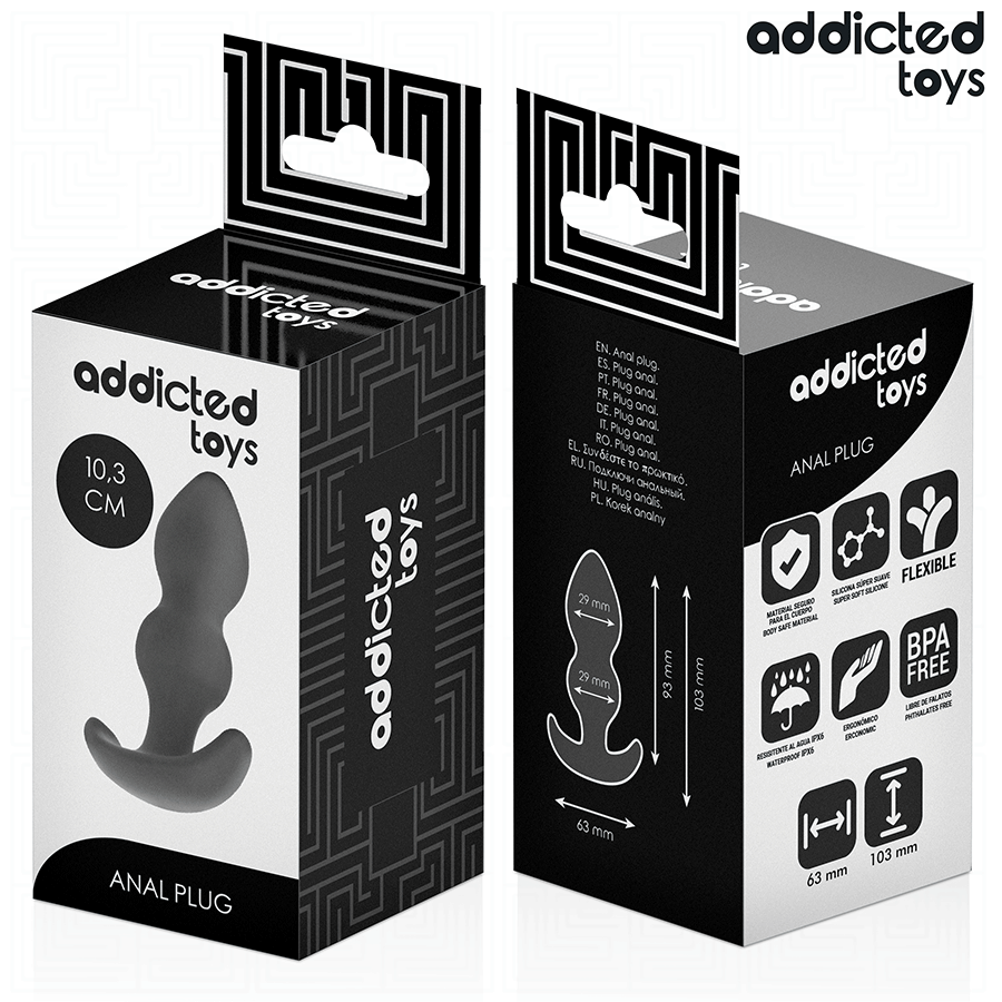 Plug Anal Forme Boule Taille S 10,3 cm Silicone - Addicted Toys