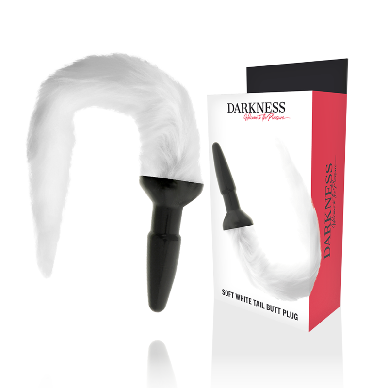 Plug Anal Queue de Renard en Silicone - Blanc ou Gris - Darkness