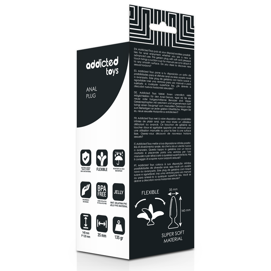 Plug Anal Souple 13,5 cm TPR Sans Phtalates - Addicted Toys