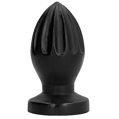 Plug Anal Texturé Rainures Profondes 12 cm Sans Phtalates - All Black