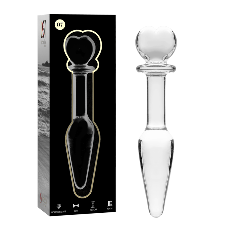 Plug Anal Verre Borosilicate Modèle 7 Transparent 13,5 cm - Nebula Series By Ibiza