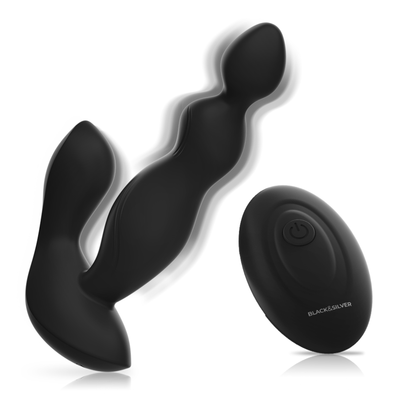 Plug Anal Vibrant Cora Télécommande Rechargeable IPX6 - Black&Silver