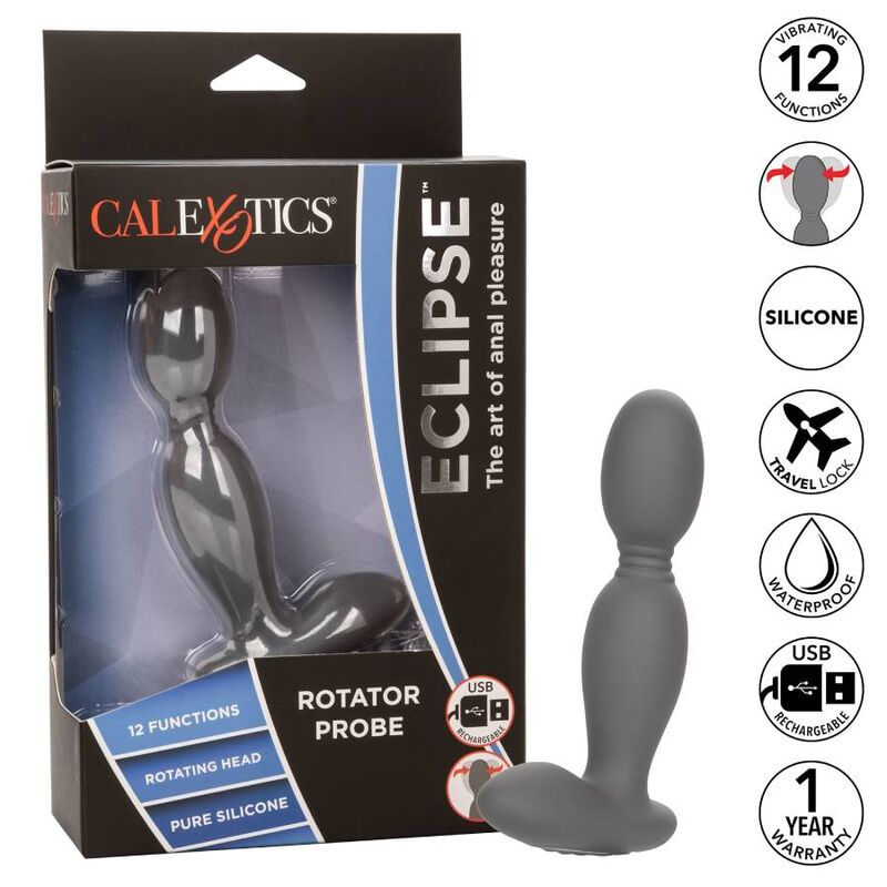 Plug Anal Vibrant Eclipse Rotator Pointe Rotative 12 Modes Rechargeable - CalExotics