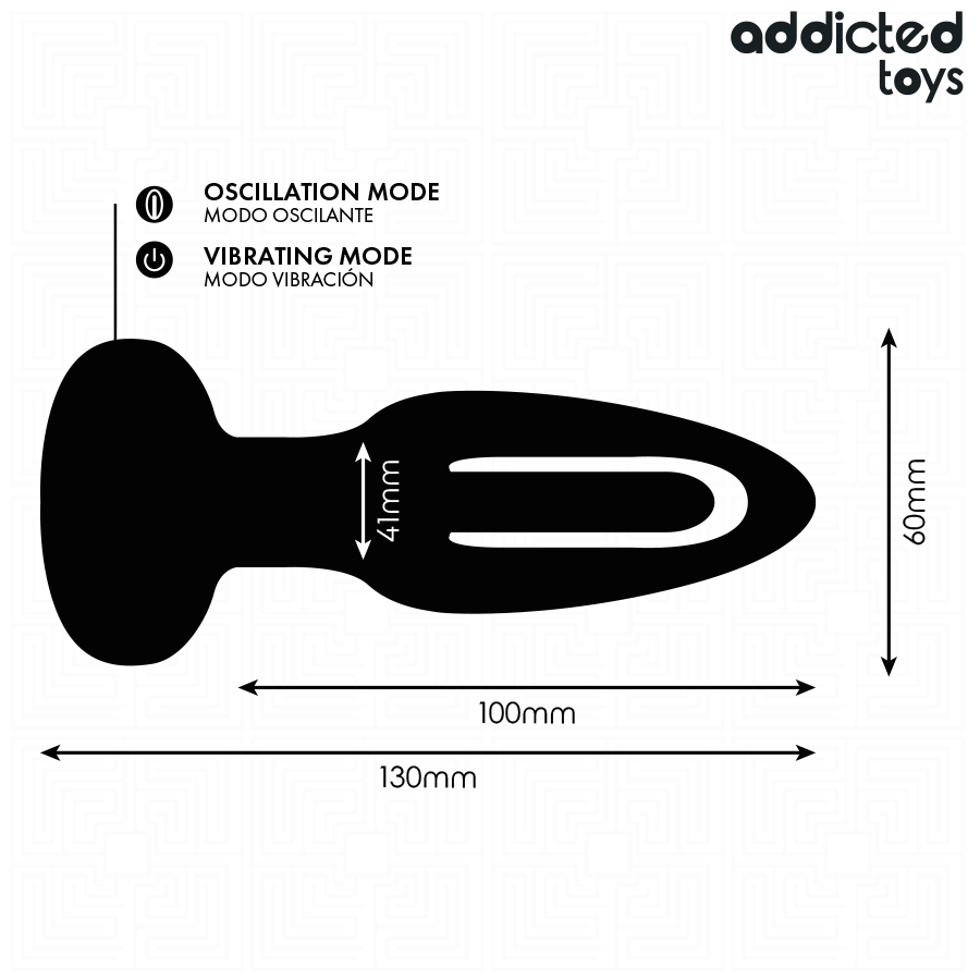 Plug Anal Vibrant Langue Oscillante Télécommande 10 Modes - Addicted Toys