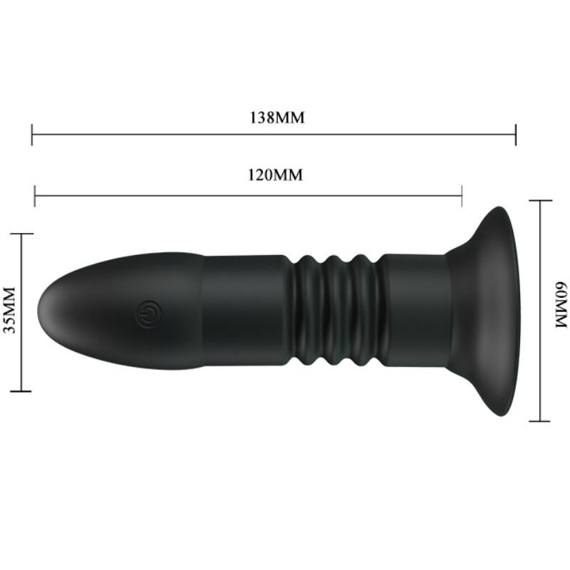 Plug Anal Vibrant Magic Jinger Va-et-Vient Ventouse Rechargeable - Pretty Love