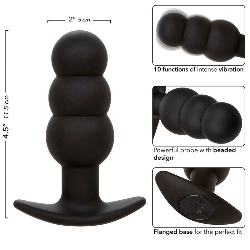 Plug Anal Vibrant Perlé Rock Bottom 10 Modes Rechargeable - CalExotics