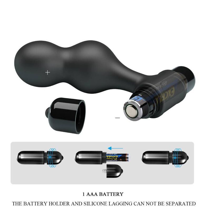 Plug Anal Vibrant Silicone 10 Modes Col Étroit Noir - Mr Play