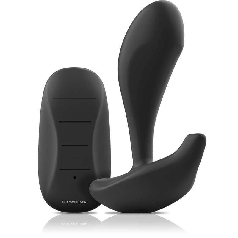 Plug Anal Vibrant Télécommandé Dwayne Unisexe Étanche IPX6 - Black&Silver