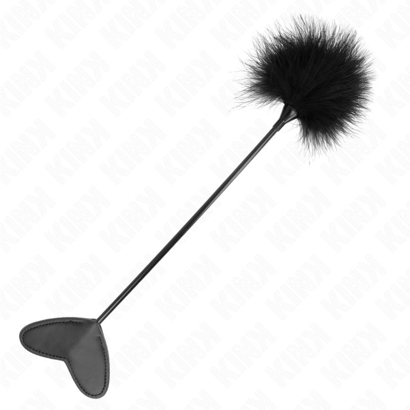 Plumeau et Pagaie Cœur Tickle BDSM 2-en-1 31 cm - Kink