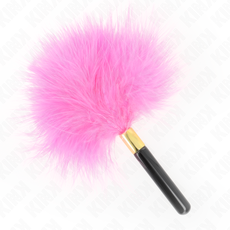 Plumeau Tickle Plumes Métal Doré Fuchsia 18 cm - Kink