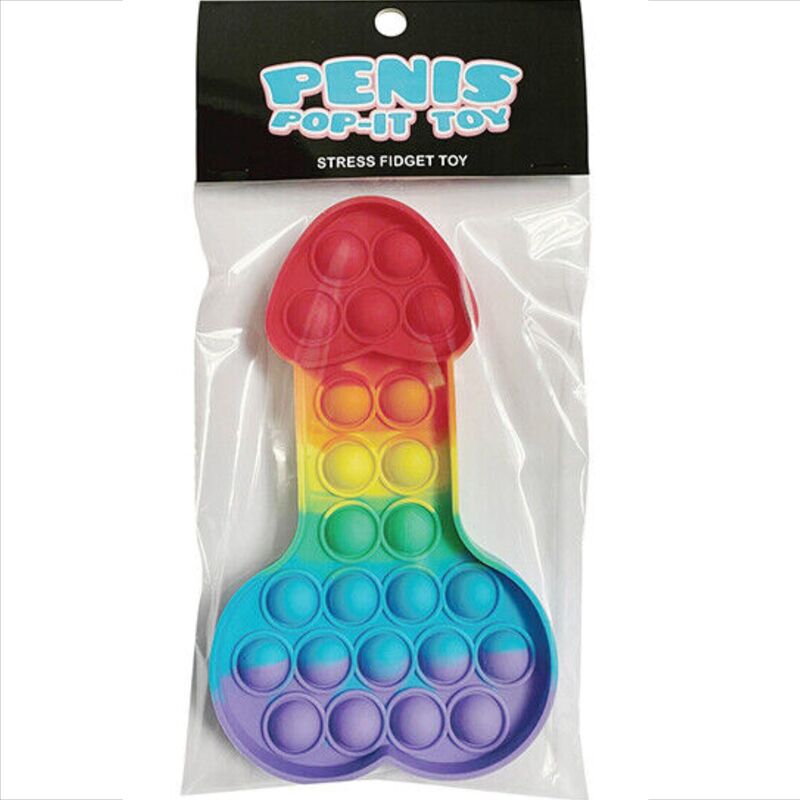 Pop-It Anti-Stress Forme Pénis Silicone Multicolore Compact - Kheper Games