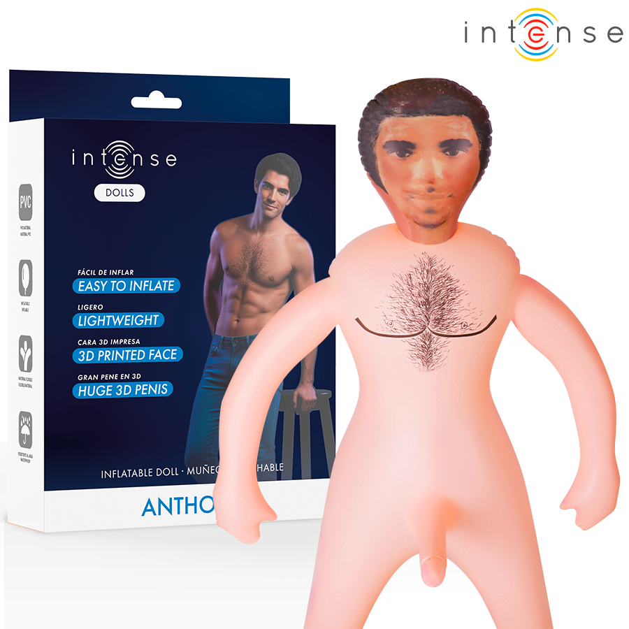 Poupée Gonflable Masculine Anthony Pénis 3D Réaliste 1,45 m - Intense