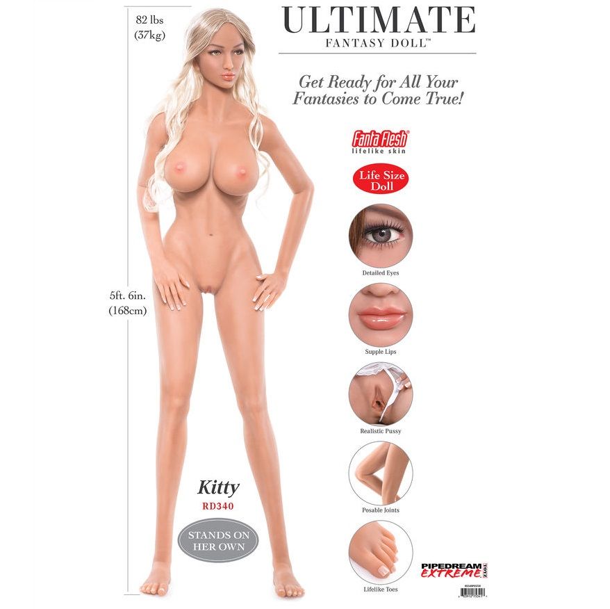 Poupée Réaliste Kitty Ultimate Fantasy 168 cm Squelette Acier - Extreme Toyz
