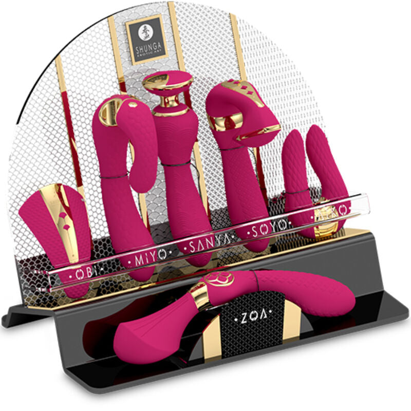 Présentoir Comptoir 6 Vibromasseurs Intimes Antivol Fuchsia - Shunga