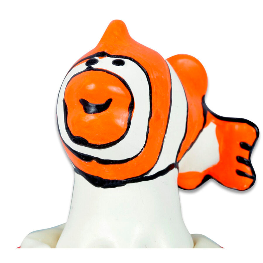 Préservatif Fantaisie Poisson Orange Peint à la Main Latex - Condomerie