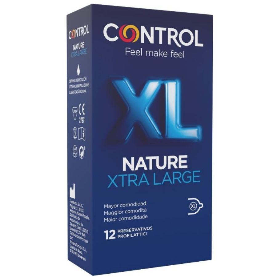 Préservatifs Adapta Nature XL Latex Lubrifiés Boîte de 12 - Control