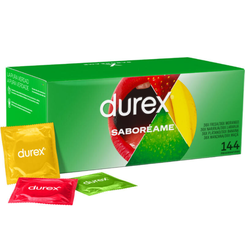 Préservatifs Aromatisés Fruits de Plaisir Easy On Boîte 144 - Durex