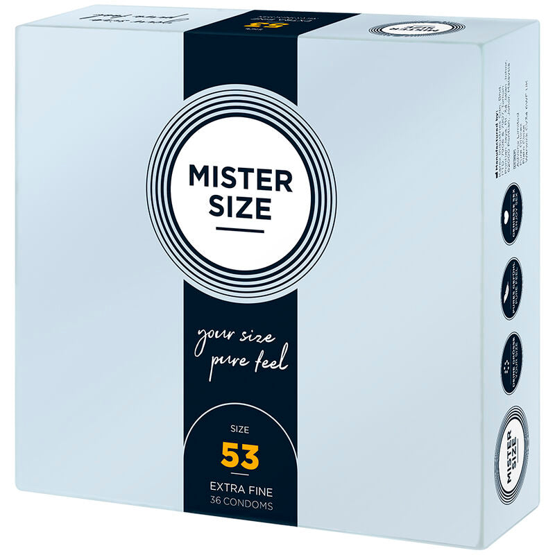 Préservatifs Mister Size - Taille du M au XXXL - Ultra Fin