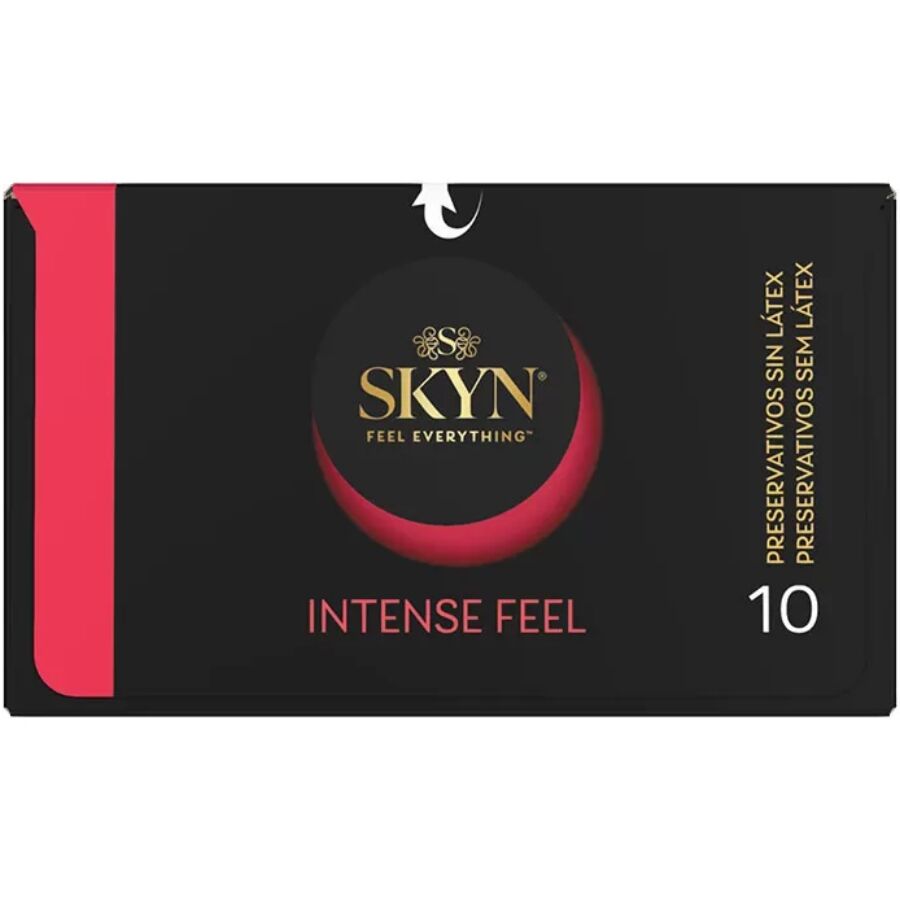 Préservatifs Texturés Intense Feel Sans Latex Design Ondulé 10 Unités - Skyn
