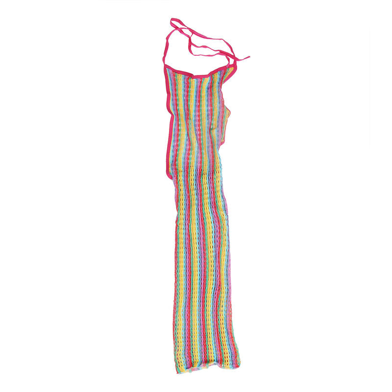Robe Résille Arc-en-Ciel Sexy Coupe Ajustée Taille Unique - Subblime