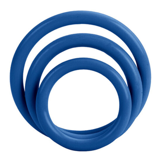 Set de 3 Cockrings Silicone Tri-Ring - Tailles Progressives - CalExotics