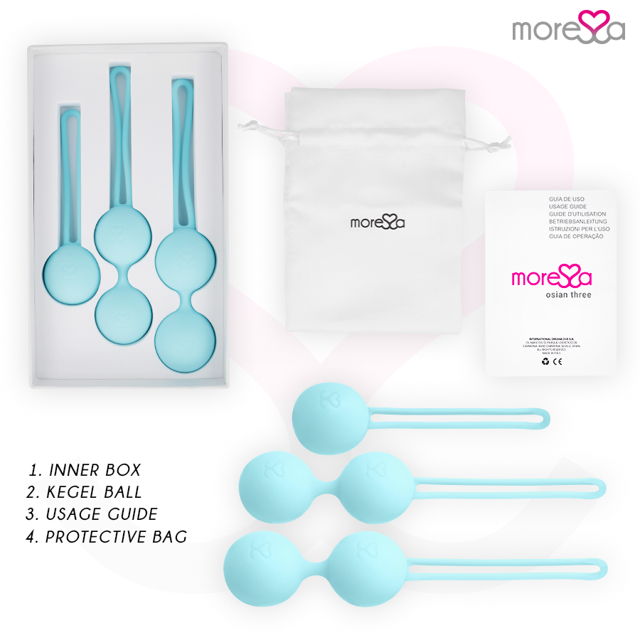Set de boules de Geisha Osian 3 Tailles Silicone Premium - Moressa