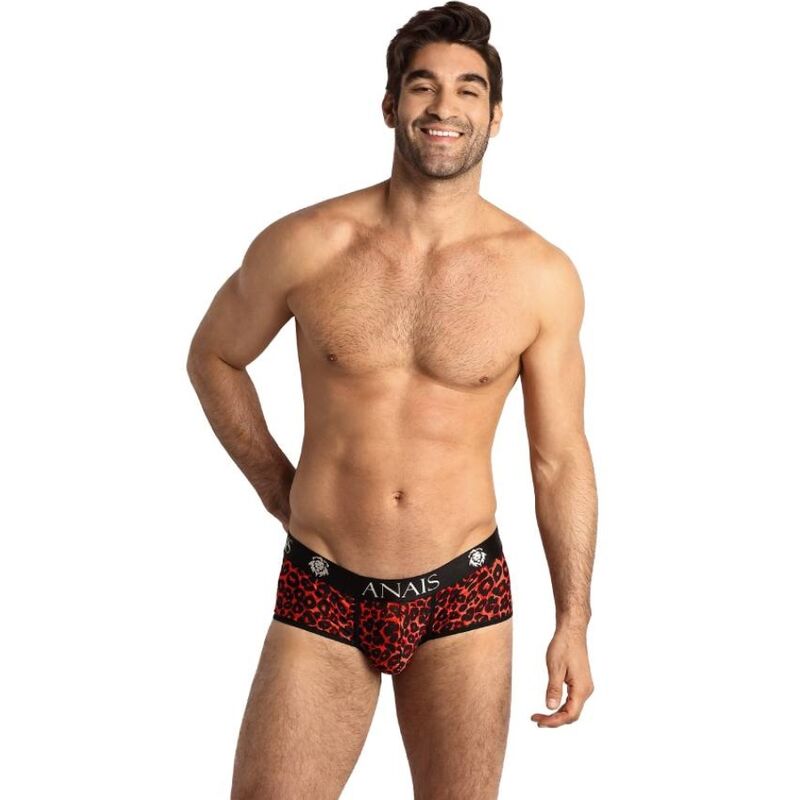 Slip Homme Tribal Microfibre Rouge Imprimé Animal Coupe Sportive - Anais Men