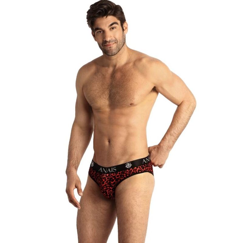 Slip Tribal Microfibre Rouge Imprimé Animal Taille XL - Anais Men