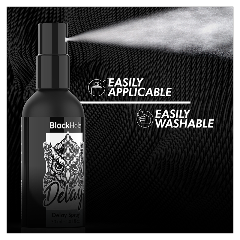 Spray Retardateur Study Forte 30 ml Base Eau Effet Frais - Black Hole