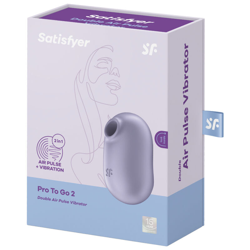 Stimulateur Clitoridien Air Pulse Pro To Go 2 Vibrant Rechargeable IPX7 - Satisfyer
