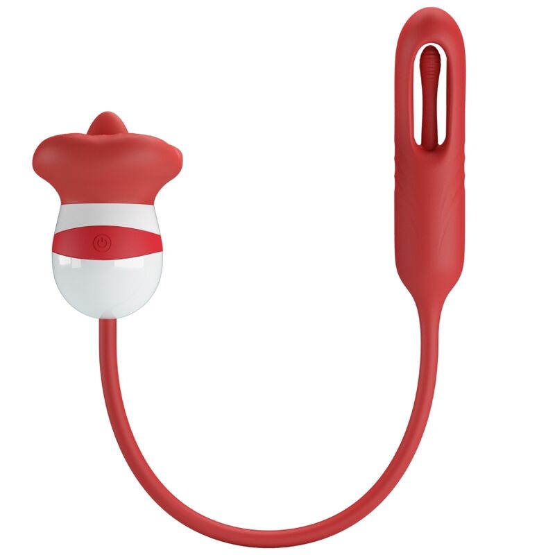 Stimulateur Clitoridien Alyss Bouche et Langue 5 Modes Rechargeable - Romance