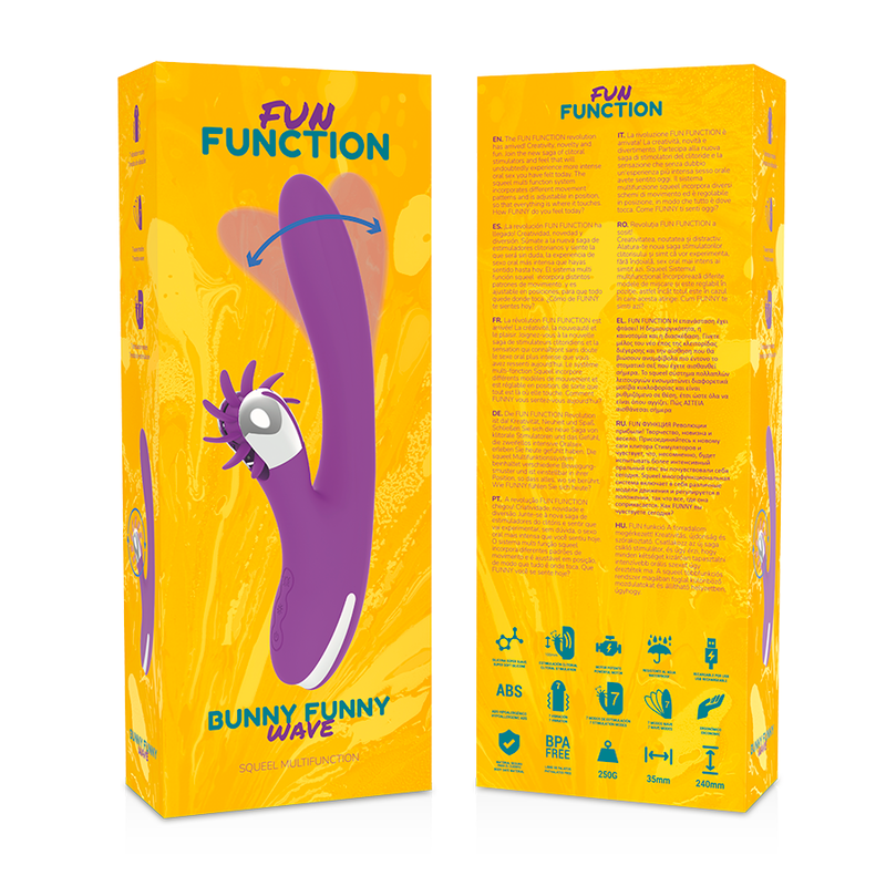 Stimulateur Clitoridien Bunny Funny Wave 2.0 Tête Flexible 21 Modes - Fun Function