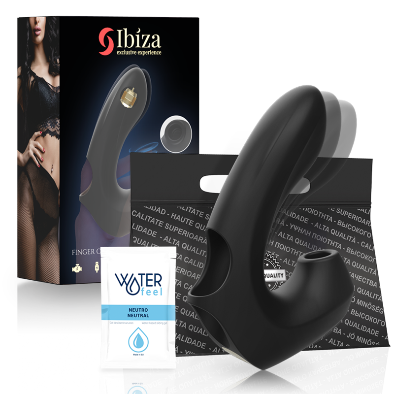 Stimulateur Clitoridien à Doigt Aspiration et Vibration 2 Moteurs IPX6 - Ibiza Technology