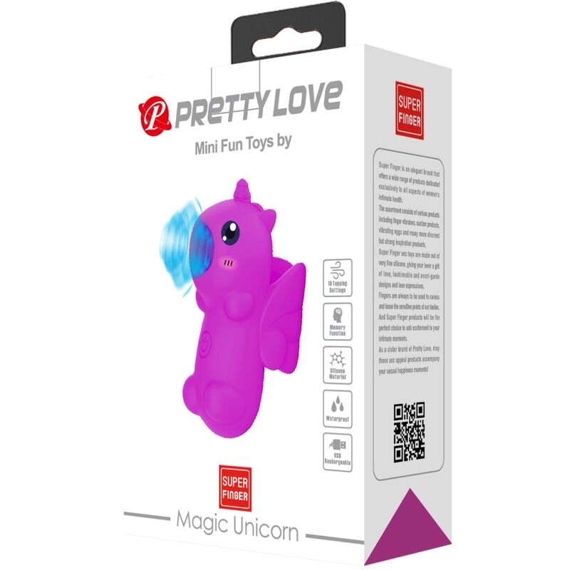 Stimulateur Clitoridien Doigt Magic Unicorn Licorne 10 Modes Rechargeable - Pretty Love