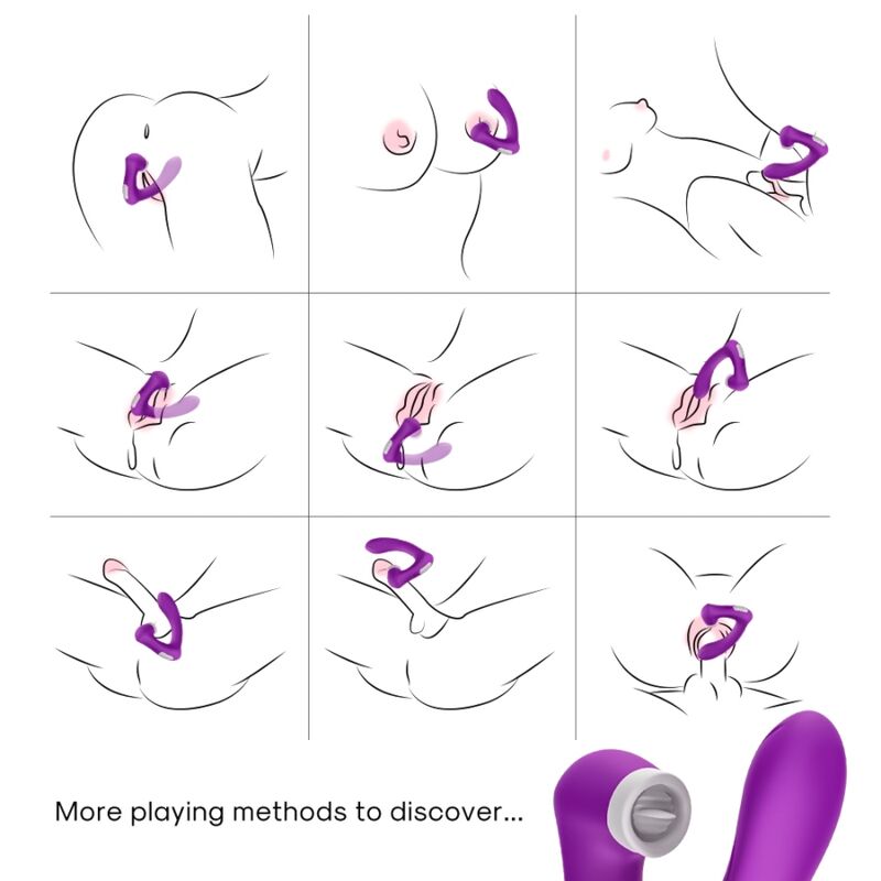 Stimulateur Clitoridien Double Secretkiss Aspiration & Vibration Courbe