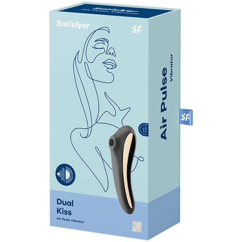 Stimulateur Clitoridien Dual Kiss Air Pulse Vibrations - Satisfyer
