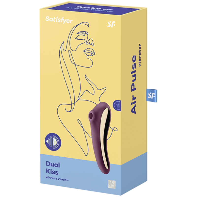 Stimulateur Clitoridien Dual Kiss Air Pulse Vibrations - Satisfyer