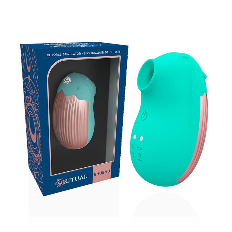 Stimulateur Clitoridien Shushu 2.0 Aspiration et Vibration Aqua - Rithual