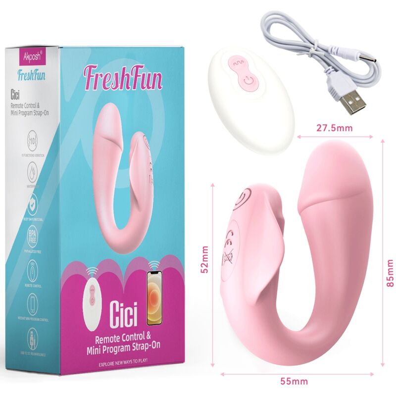 Stimulateur Connecté FreshFun Cici Télécommande et Application 10 Vibrations - Armony