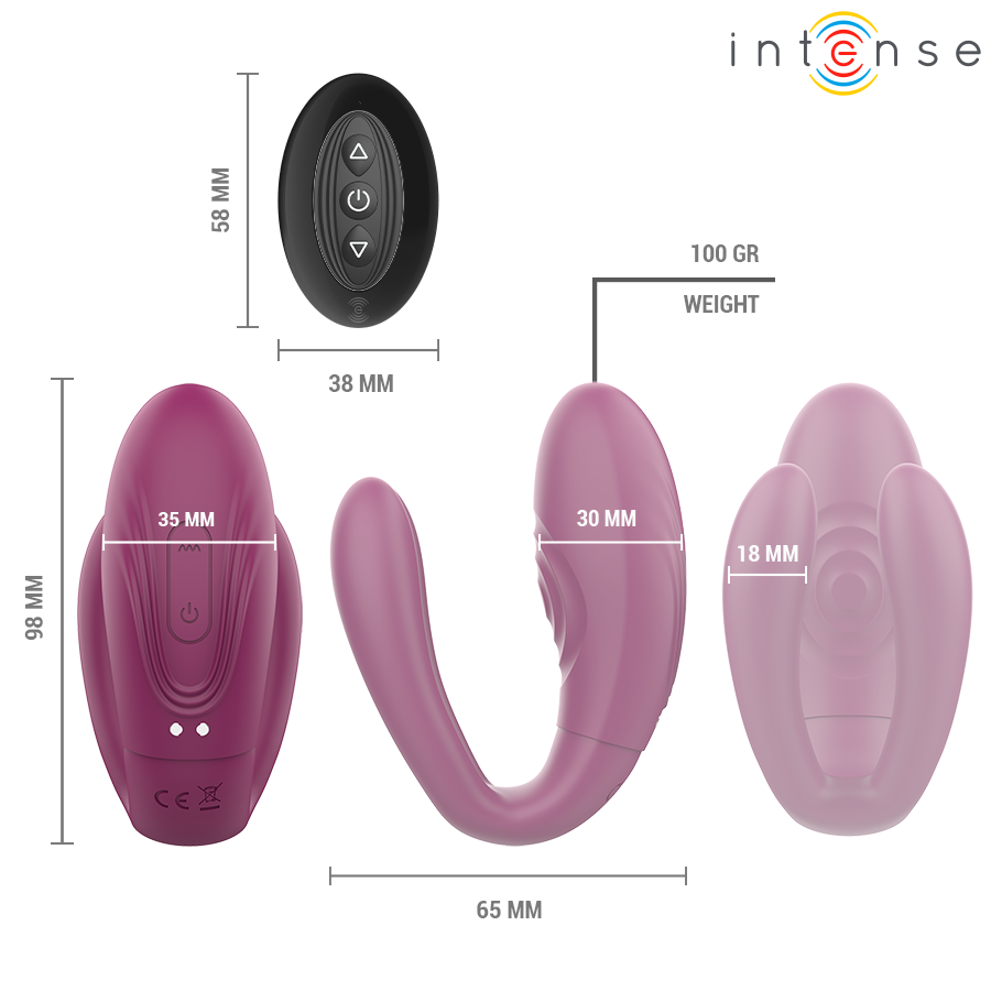 Stimulateur Tapotement Sandra 2 Moteurs Télécommande Sans Fil - Intense
