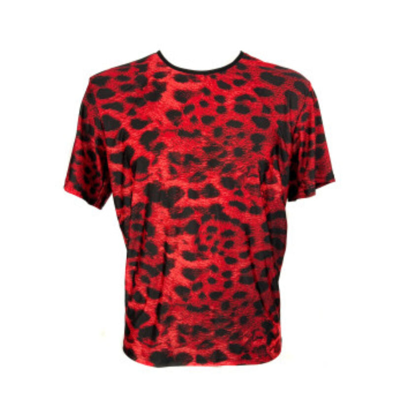 T-Shirt Homme Savage Microfibre Rouge Imprimé Animal - Anais Men