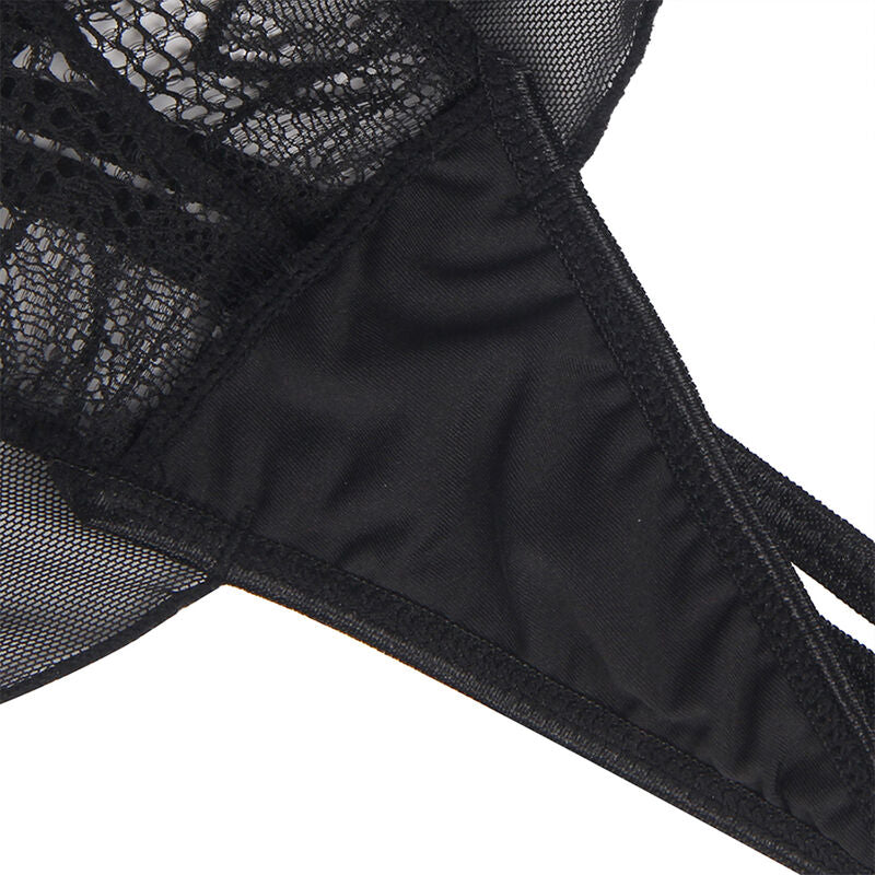 Teddy Halter Neck Dos Nu Dentelle Jupe Tulle Noir - Subblime