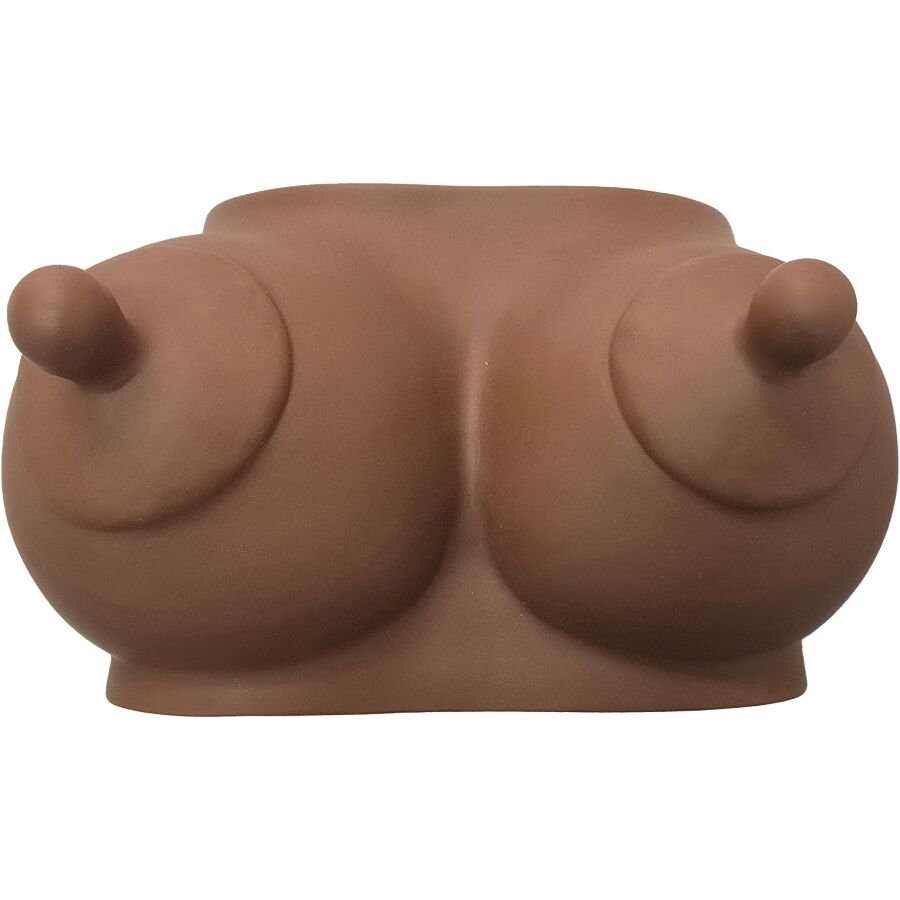 Tirelire Forme Seins Caoutchouc Grande Capacité Cadeau Gag - Diablo Picante