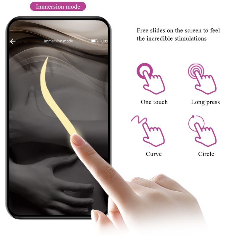 Œuf Vibrant Connecté Catalina Application 12 Modes USB Violet - Pretty Love