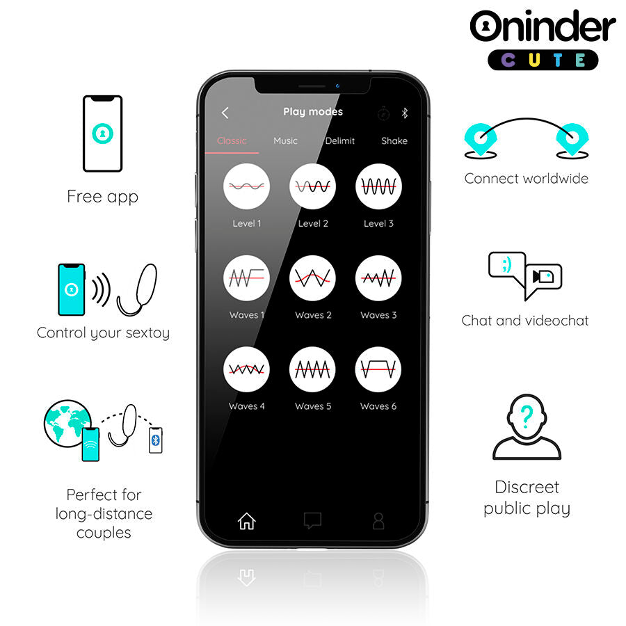 Œuf Vibrant Connecté Cute Vibrations et Tapotements App Gratuite - Oninder